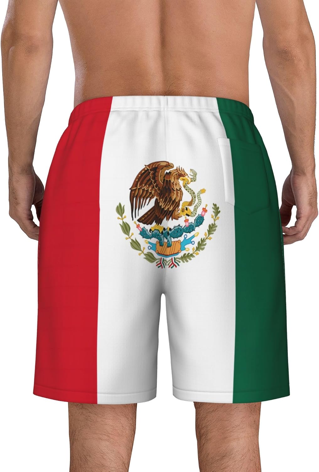 Mens Patriotic Swim Trunks Flag Trunk Beach Shorts Quick Dry Board Shorts Summer Party Shorts Pockets Mesh