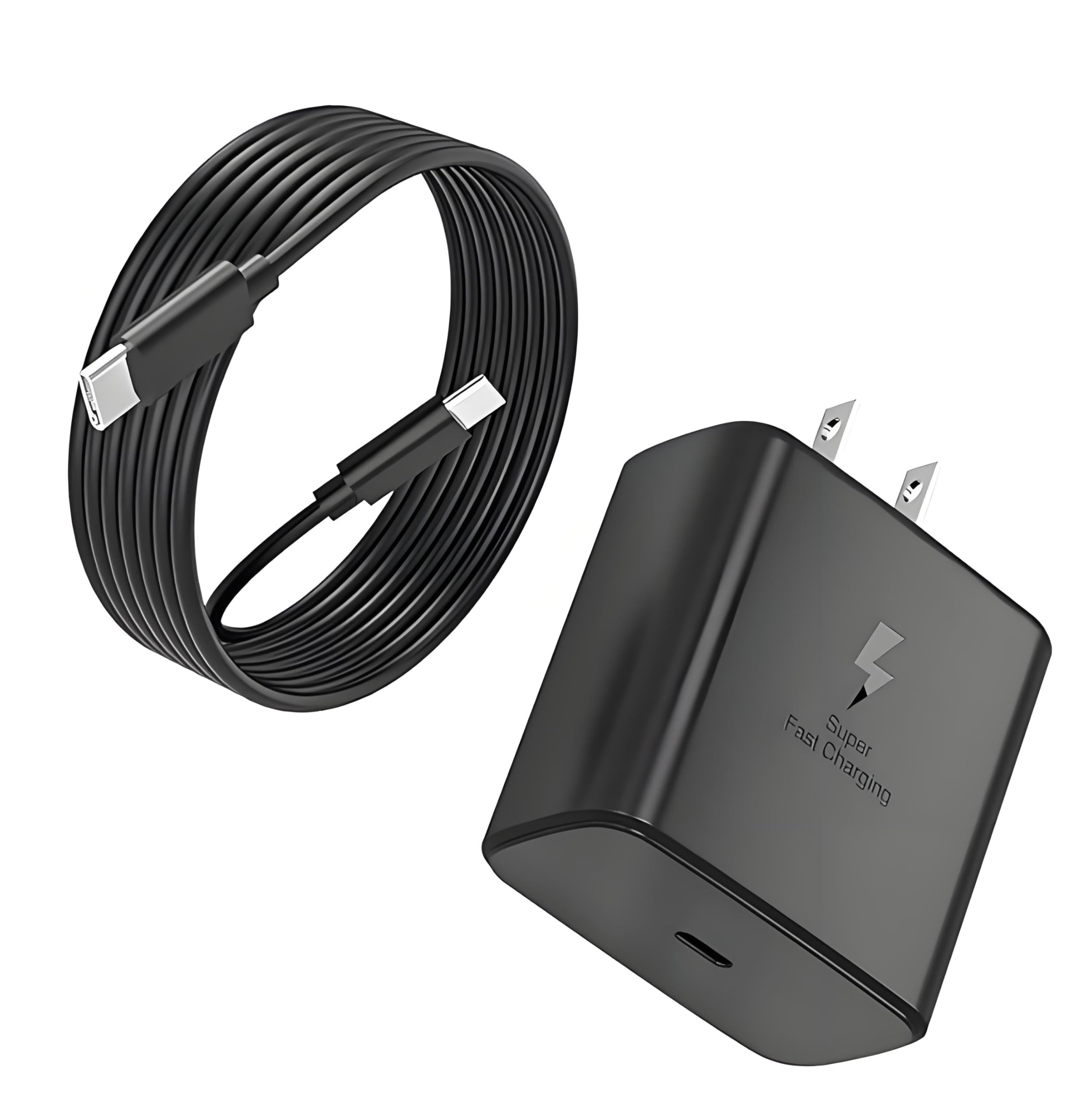 45W Type C Adapter for Samsung Galaxy A16 A15 A25 A26 A35 A36 A45 A46 A55 A56 5G, Compatible Galaxy S25/S25 Ultra/S25+/S24 Ultra/S24/S24+/S23 Ultra/S23/S22/S 20/S20 1/Note 10, Galaxy Tab, 6.6ft