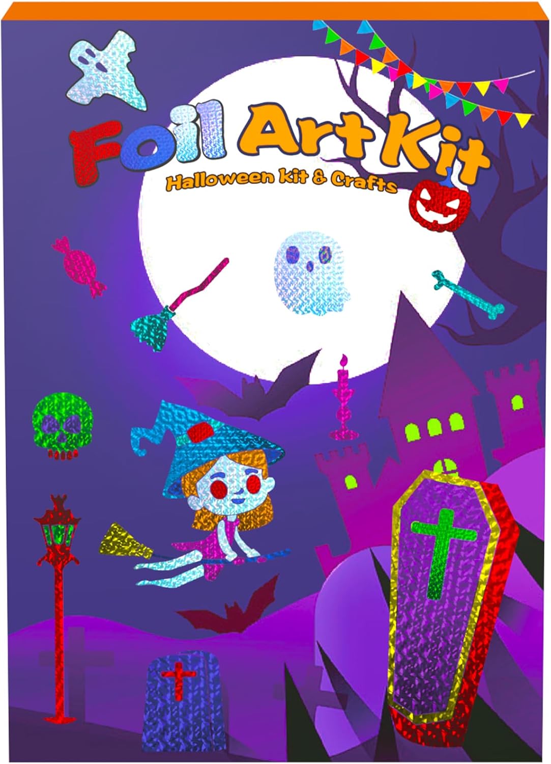 Foil Fun - No Mess Art for Kids, Foil Craft Kits & Fun Supplies, DIY Creative Activity for Holiday Gatherings, Friend Parties, Quiet Travel Toys, Birthday Gifts for Ages 4, 5, 6, 7, 8, 9, 10, 11, 12