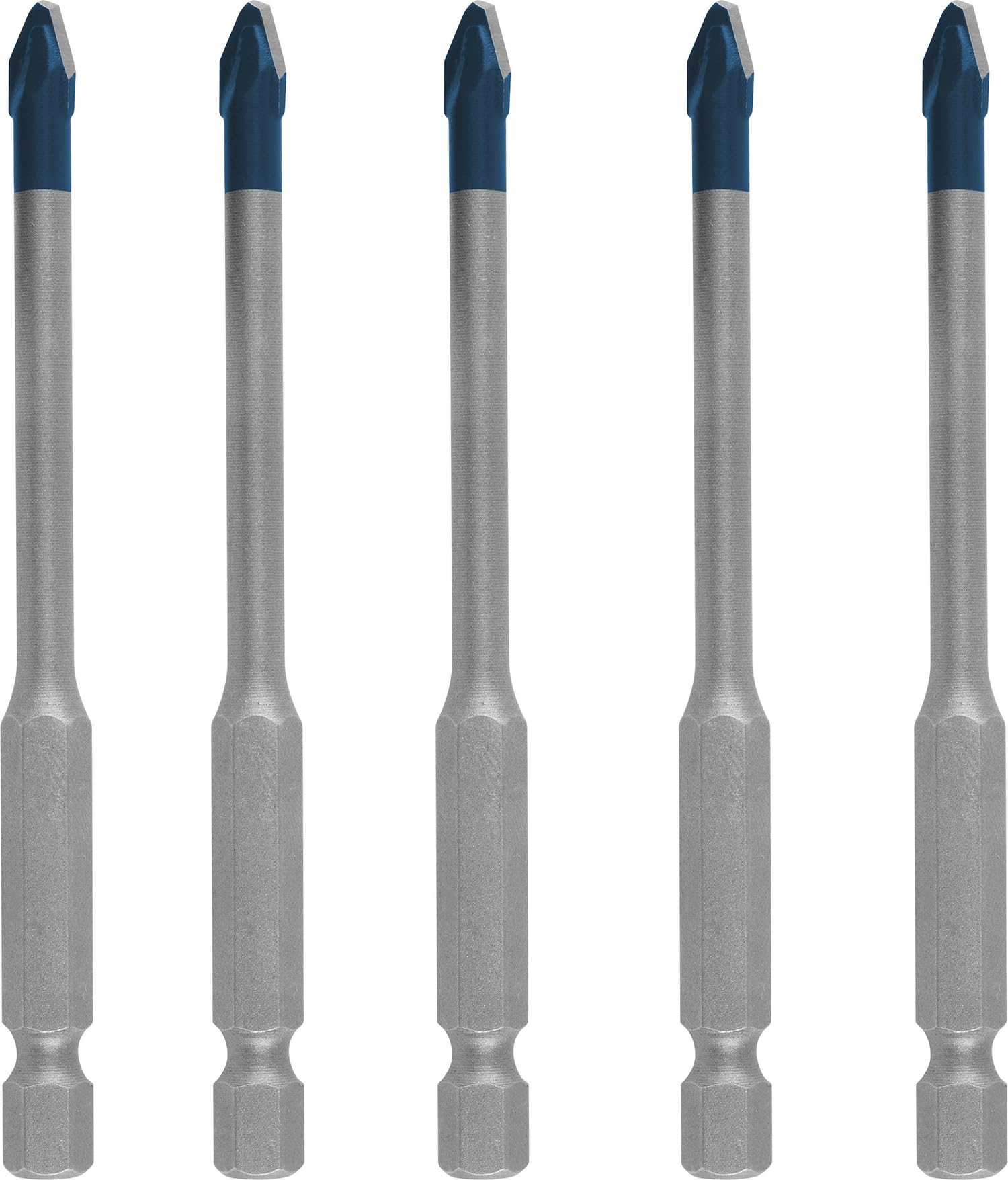 Bosch 5x Zestawy wierteł EXPERT HEX-9 Hard Ceramic (do Twarde płytki ceramiczne, Miękkie płytki ceramiczne, Ø 5,0, 5,0, 5,0, 5,0, 5,0 mm, Professional Akcesoria Wiertarki)