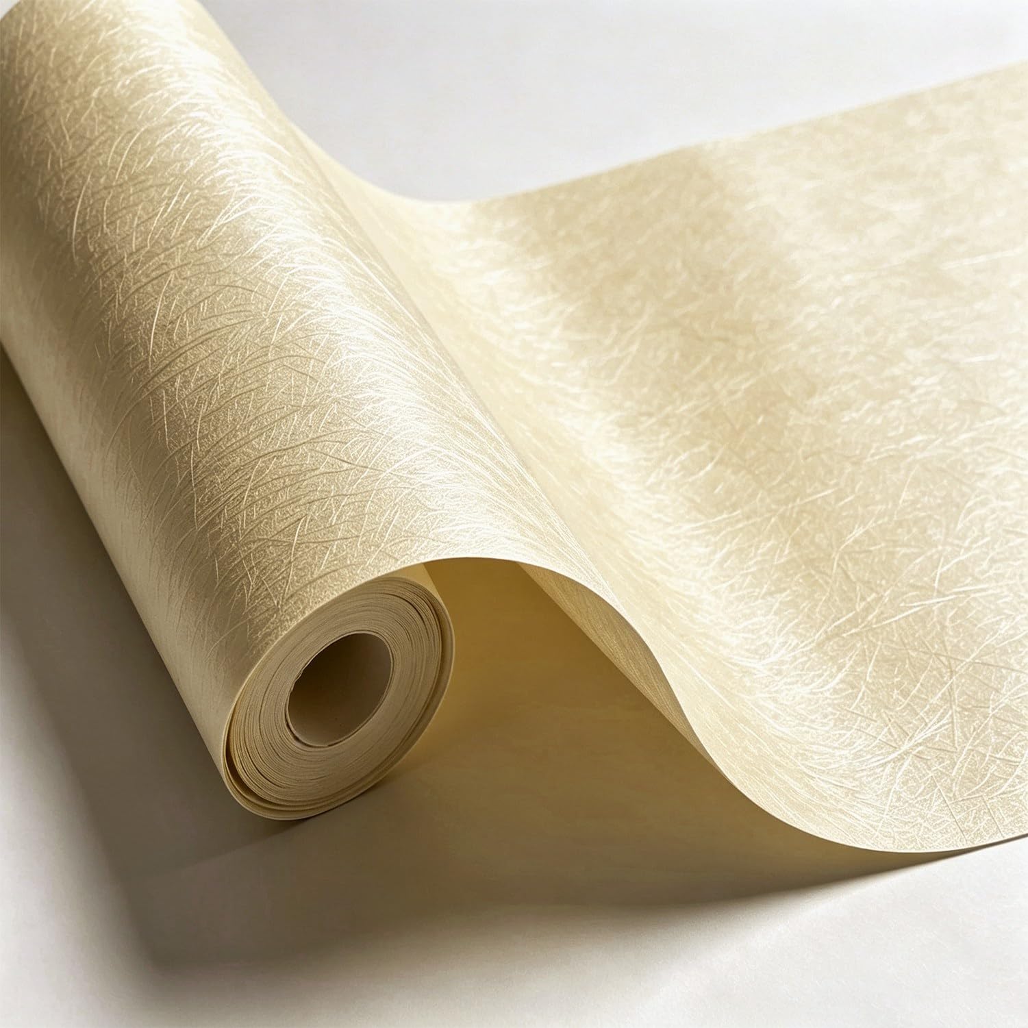 Papier Peint Autocollant imperméable Vinyle adhésif pour Meuble décoratif, Durable et Facile d'entretien, idéal pour Tables et Murs, réversible, Beige, 60cmx5m