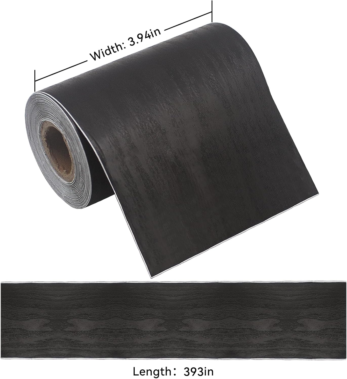 seonta Dark Walnut Wallpaper Border Mirror Frame Removable Waterproof Wood Grain Repair Tape 4 inch X 32.8ft Self Adhesive Grain Repair Patch for Tables, Chairs, Doors, Windows, Floors