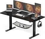 Acrolix Réglable en hauteur du bureau, 48 X 24 Inches, assieds-toi, bureau.2 Memory Preset Computer Desk Home Office Table Computer Gaming Desk avec bureau à trois pièces (Oak Desktop)