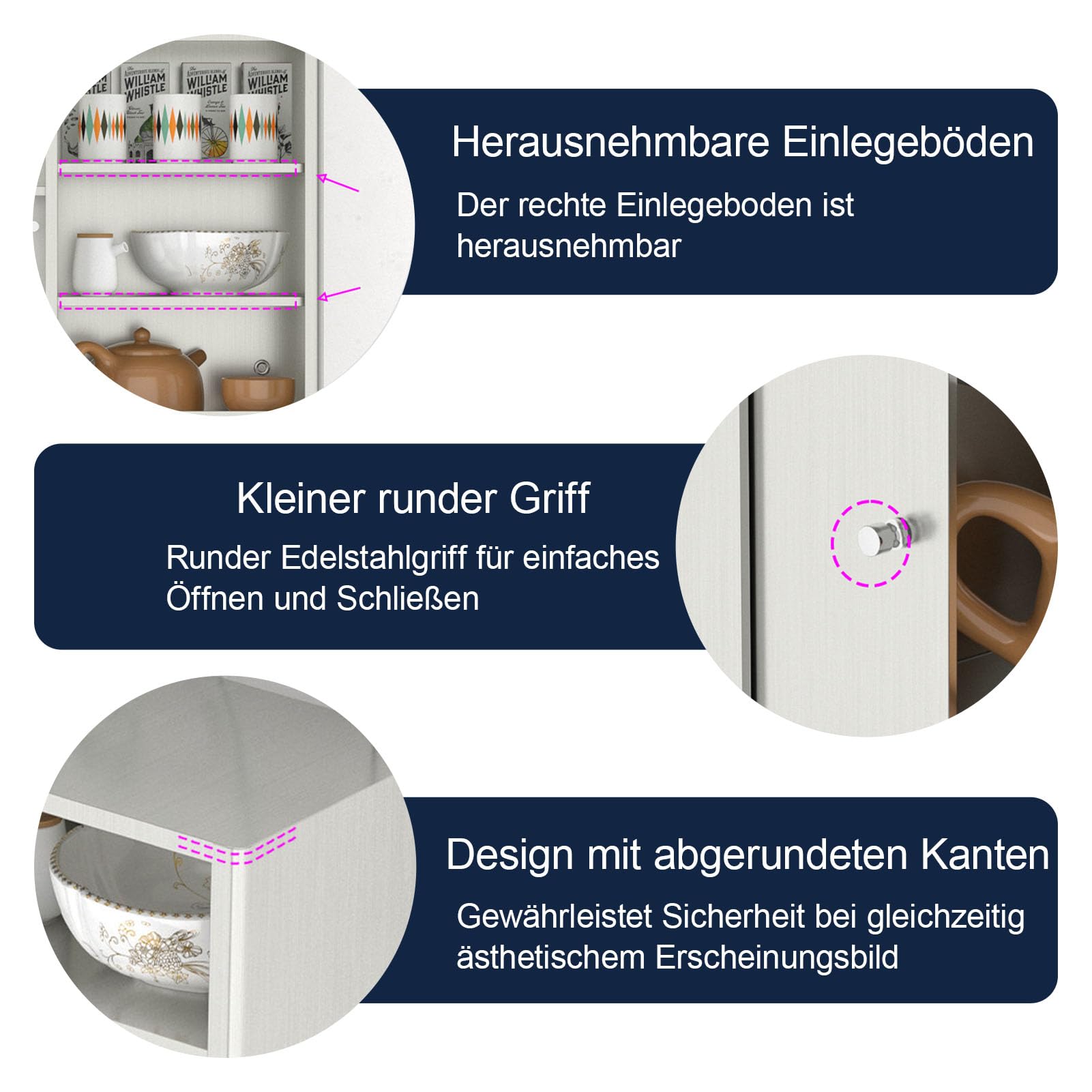 HJZALMI Wandhängeschrank aus Edelstahl, Tragfähigkeit bis 50 kg montagefrei | mit 2 Schiebetüren und herausnehmbaren Einlegeböden, geeignet für Küche, Bad, Garage, Lagerhalle und Balkon