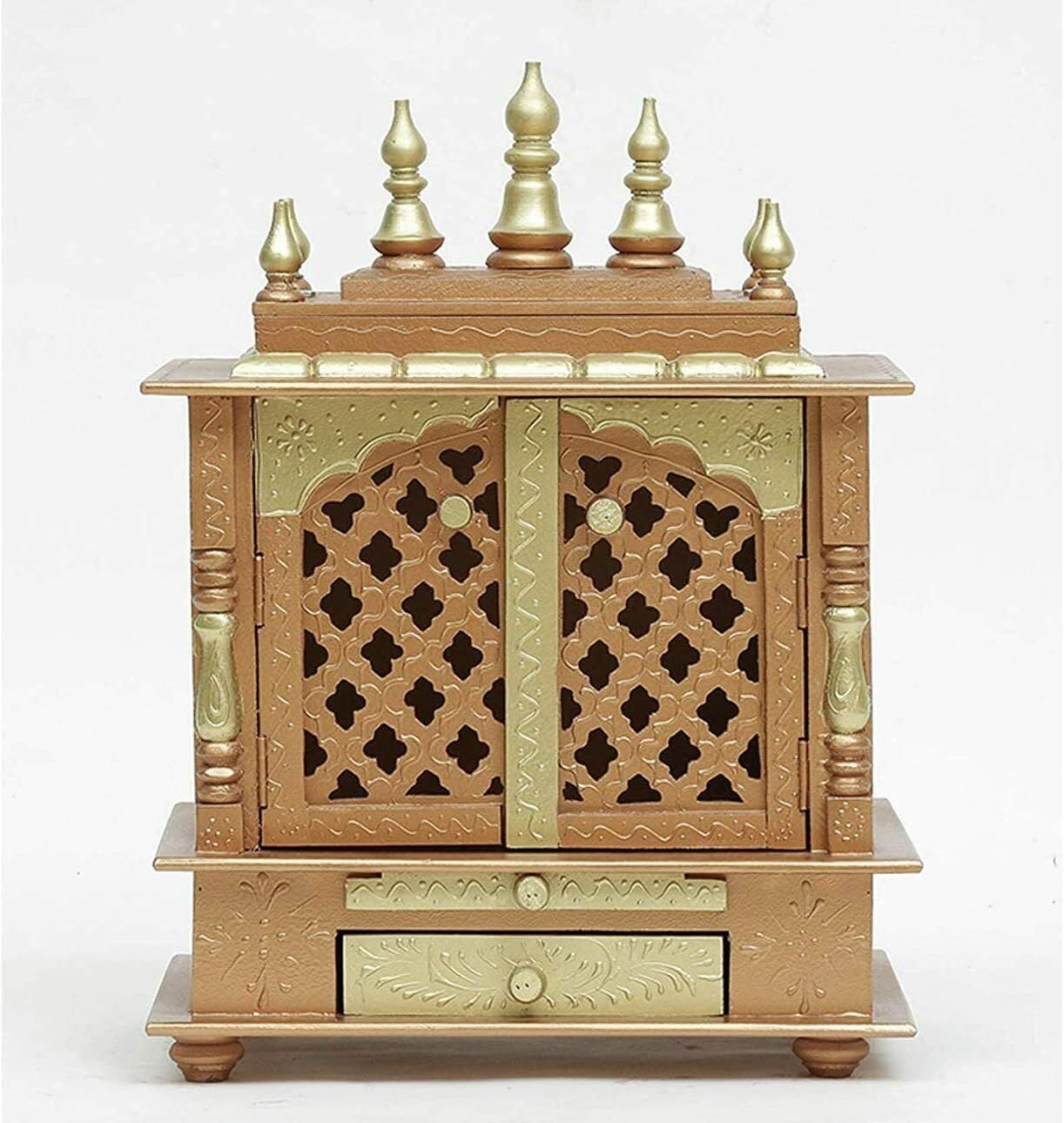Pooja Mandap altar de madera Devyom para rituales domésticos y meditación