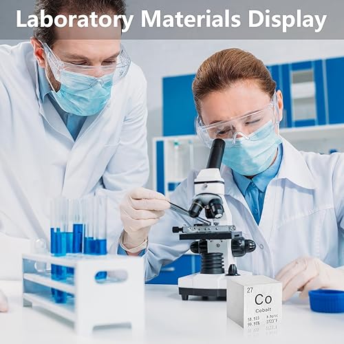 Miniatura 5 de Cubo de cobalto de metal puro de alta densidad, cubo grabado con láser, para colección de elementos, material de laboratorio, tabla periódica de
