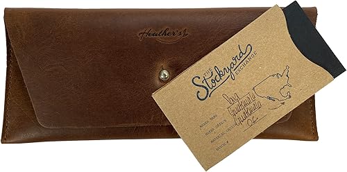 Miniatura 7 de Heather's, Bolsa de utilidad larga hecha a mano de cuero de grano completo - Cartera elegante para transportar y almacenar efectivo, monedas,