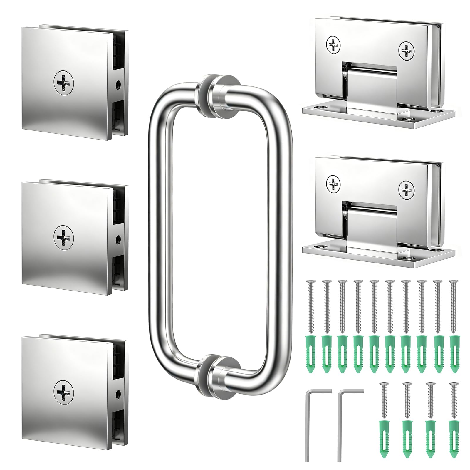 Pince et charnière porte de douche inox 304 pour fixer solidement un verre trempé 6-12mm