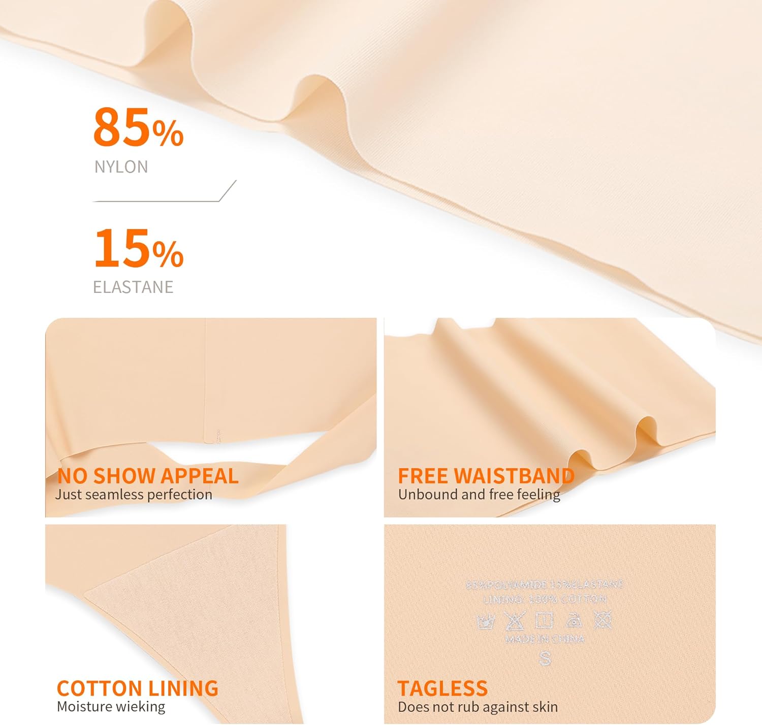 Seamless Thongs for Women High Waisted Thongs for Women Cooling Ice Silk No Show Womens Thong Underwear 5 Pack - Image 6