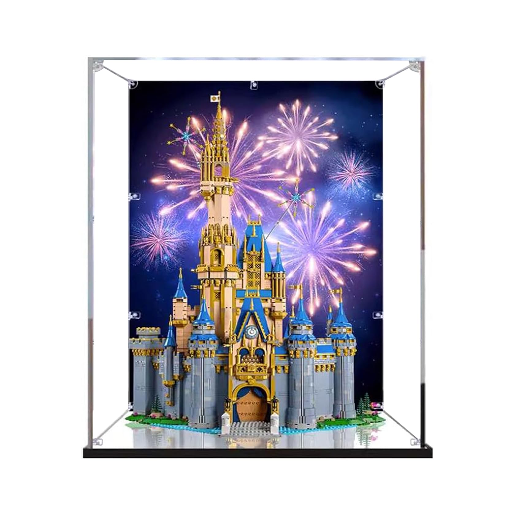 Hafu Mai Clear Display Case For Lego Disney Castle 43222, Dustproof, Uv-Protected, Custom Fit Showcase, Gifts For Lego Lovers, Storage (Theme D-85*65*40Cm)