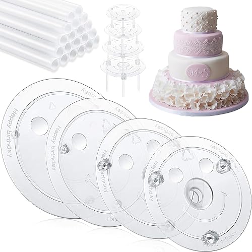 Cake Pin Sticks Set, 12 Pieces Plastic Cake Sticks Support