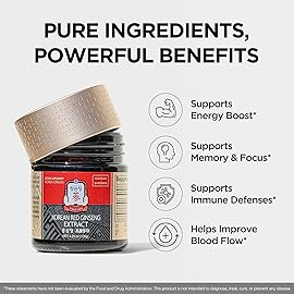 JUNG KWAN JANG Korean Red Ginseng Concentrated Extract 120g, Premium Korean Ginseng Roots, Immune System Booster, Energy Stamina, Antioxidants Healthy Memory, Blood Circulation