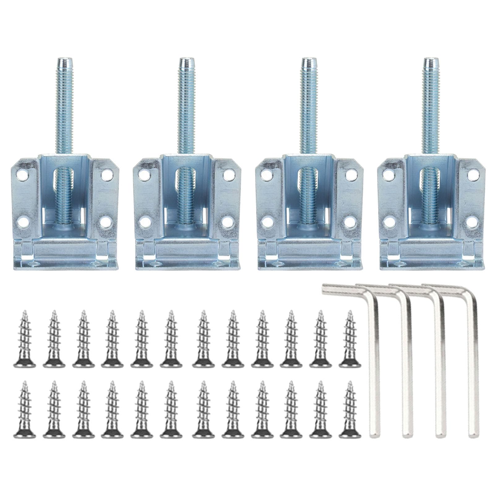 Pieds d'armoire réglables en métal robuste, lot de 4 pieds de rechange durables