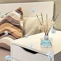 Vista 6 de L'odeur Vill Juego de difusor de varillas de 6.7 onzas, difusor perfumado de jazmín y lirio con 6 varillas difusoras de aceite, difusor de varillas