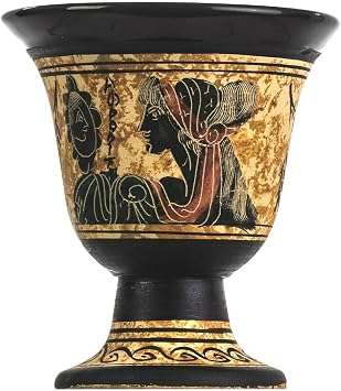 Pythagoras Cup of Justice Pythagorean Fair Mug Ancient Greek Goddess Aphrodite Hand Painted Ceramic Usable