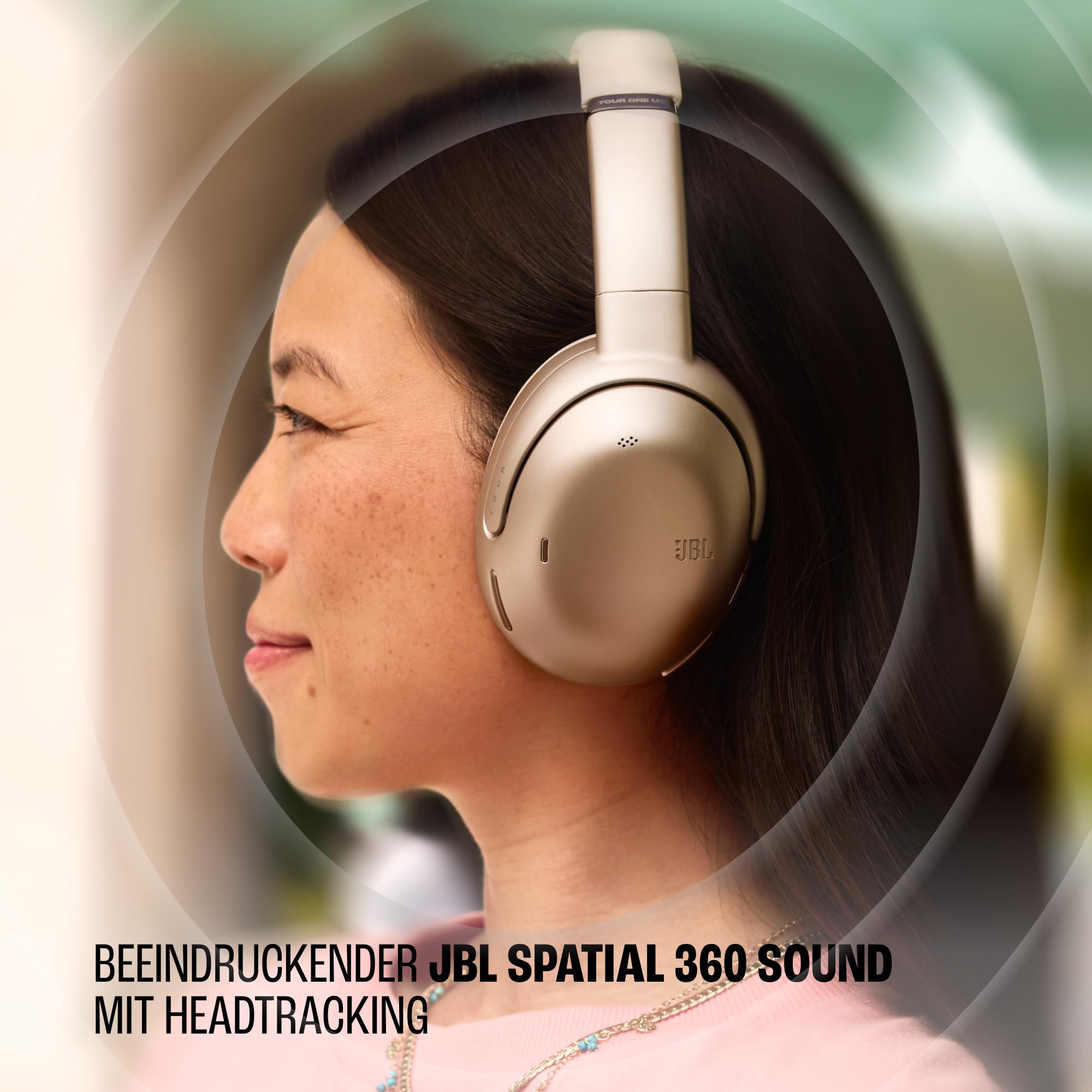 JBL Tour One M3, kabellose Over-Ear Bluetooth Kopfhörer, True Adaptive Noise-Cancelling, 70 Stunden Spielzeit, komfortablel, Spatial 360 Sound mit Kopfhörer-Tracking, USB-C kompatibel, Schwarz