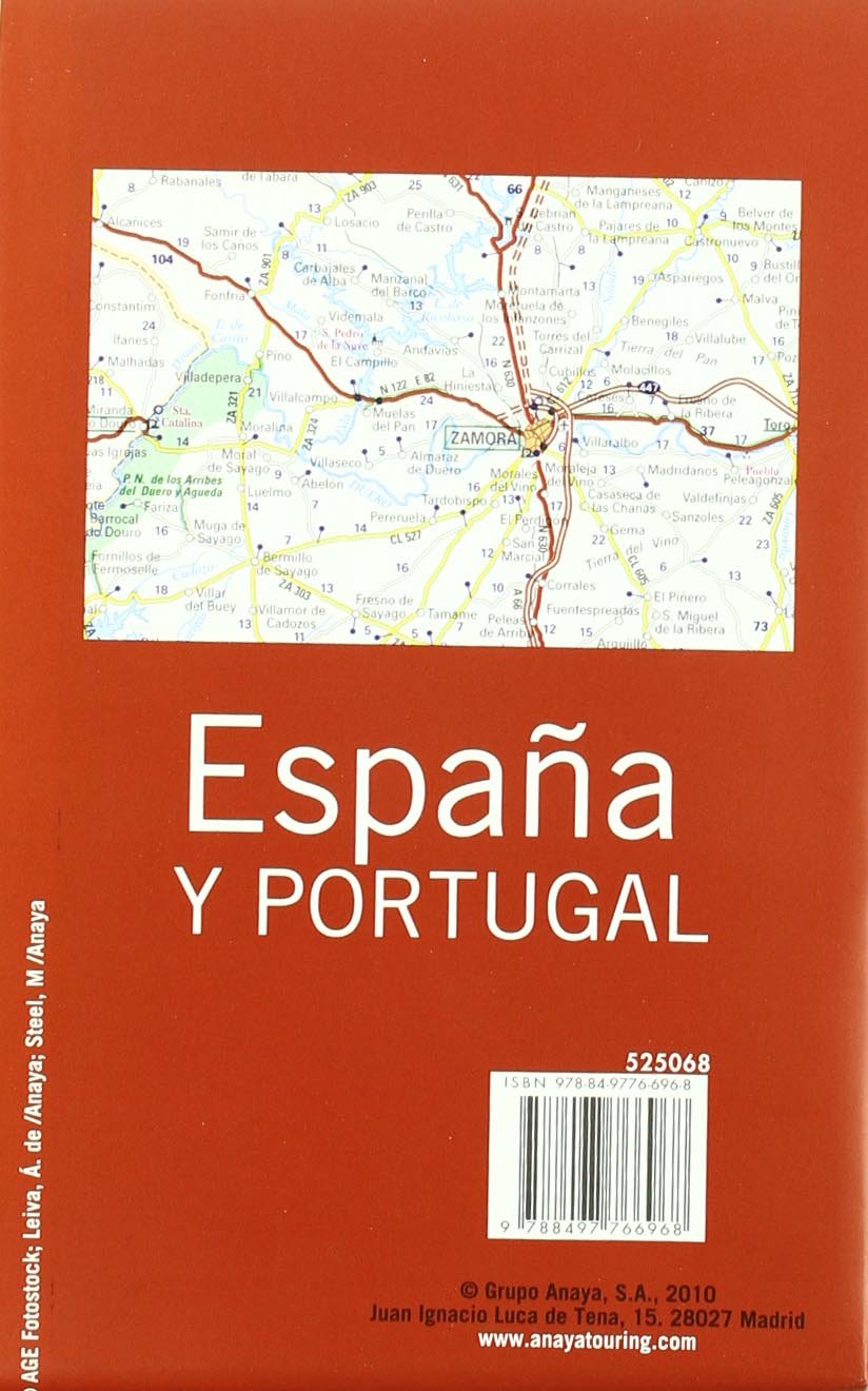 Mapa de carreteras de España y Portugal 1:800.000 - (desplegable) (Mapa Touring)