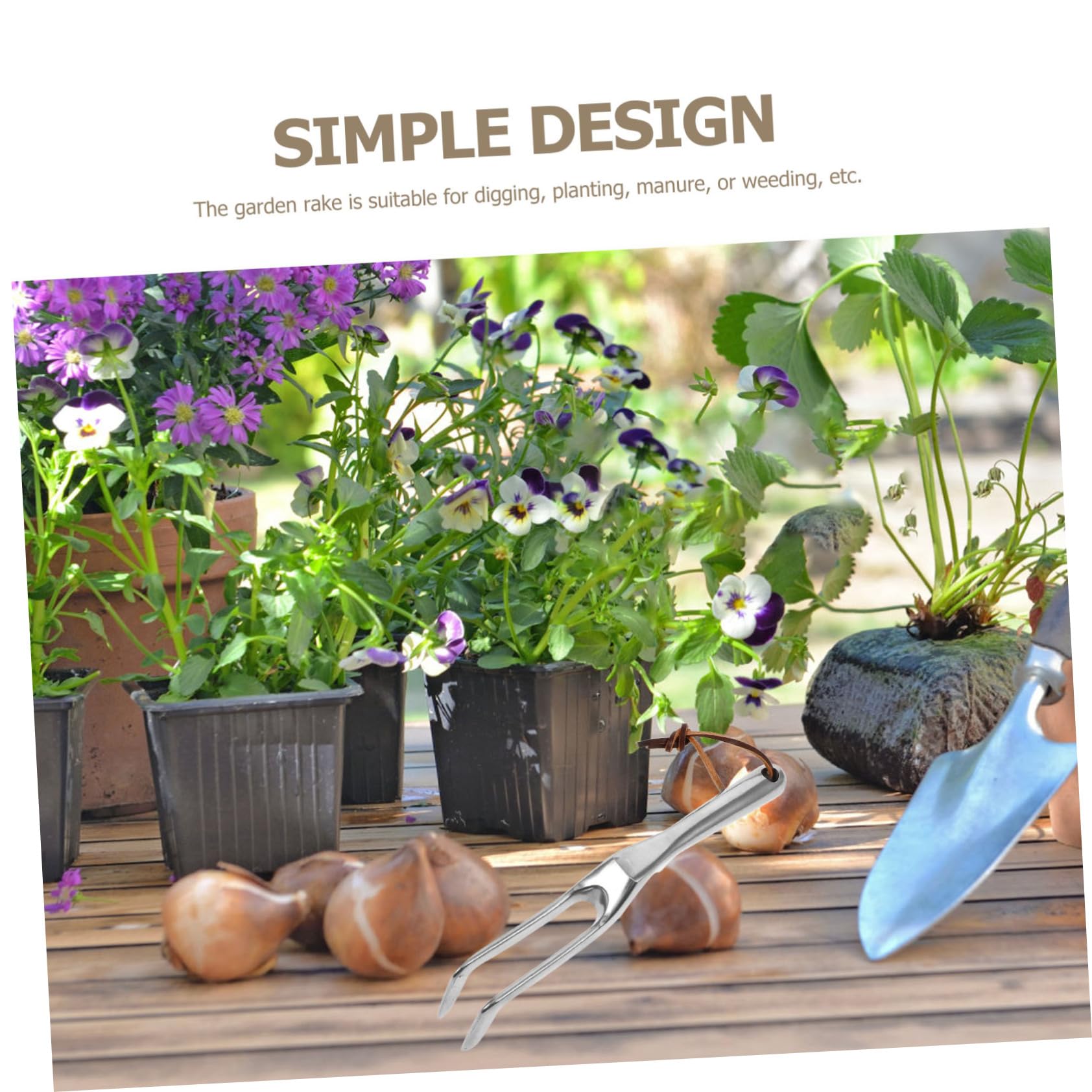 SHINEOFI 3 Rastrillos Manuales para Aflojar La Tierra para Jardín Paisajismo Mini Rastrillo para Setos Herramienta para Desherbar Herramientas De Jardinería Rastrillo para Plantar