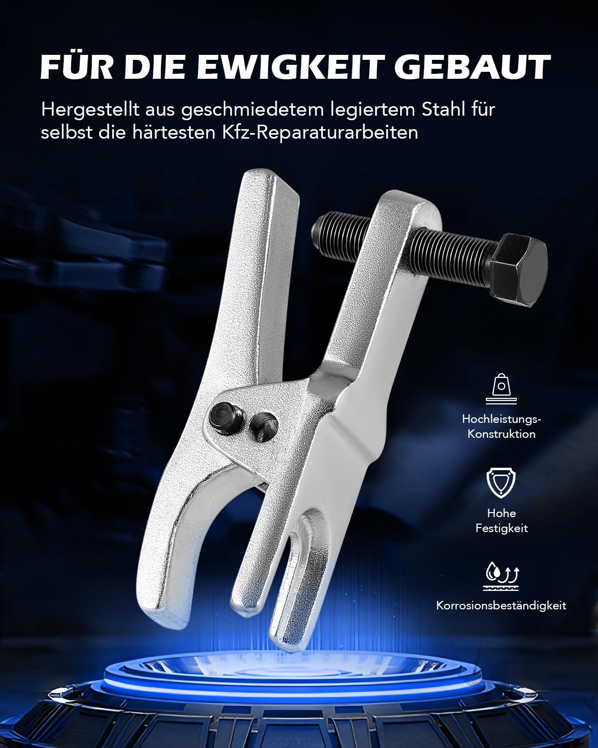 Orion Motor Tech 5-in-1 Kugelgelenk Abzieher Set (BS06), Spurstangenkopf Ausdrücker & Traggelenk Werkzeug Satz für PKW & LKW, Professionelles Abzieher Werkzeug Set für Spurstangen & Lenkstockhebel
