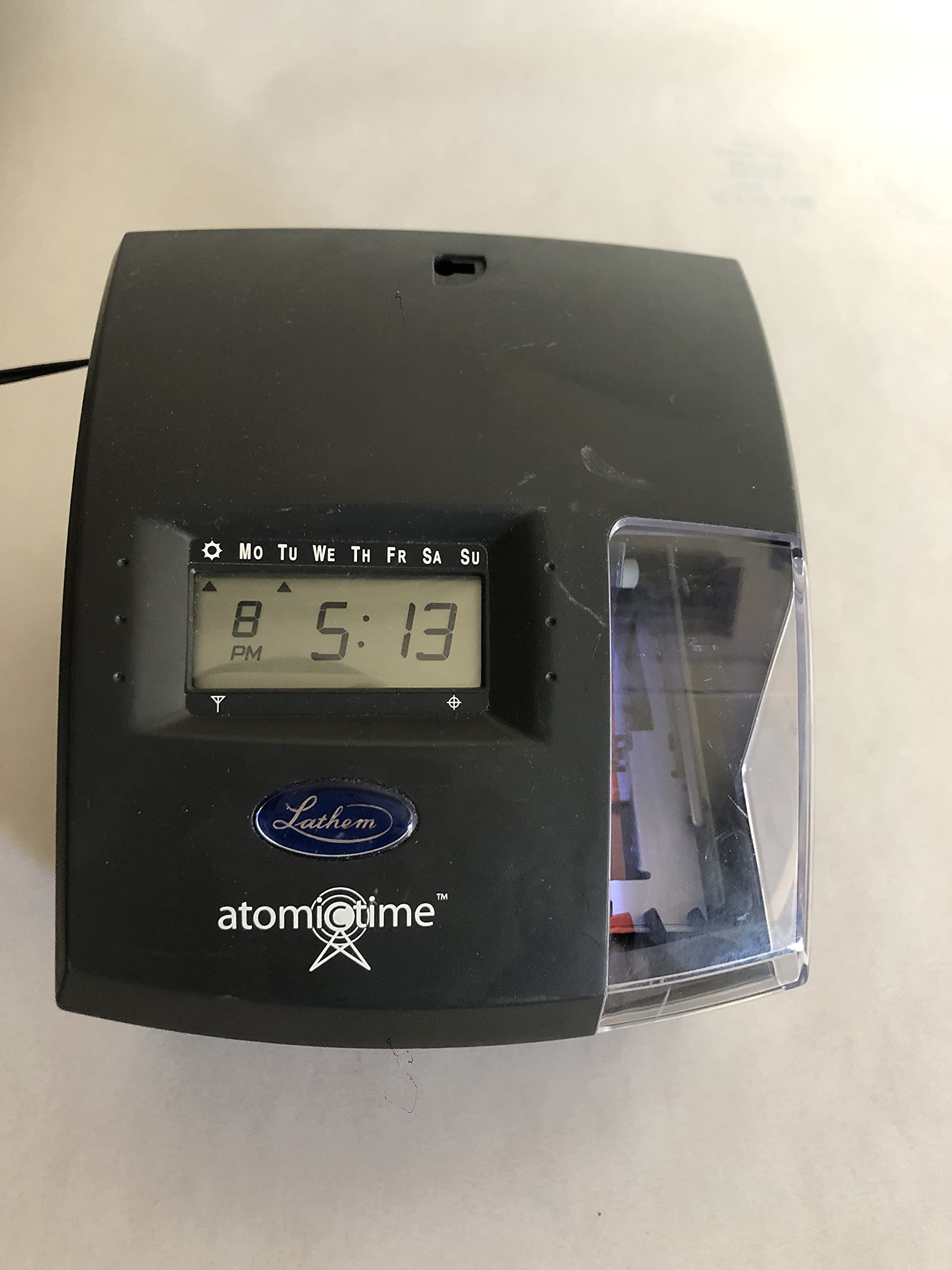 Lathem Time 1600E Wireless Atomic Time Recorder With Tru-Align Feature44; Dark Gray