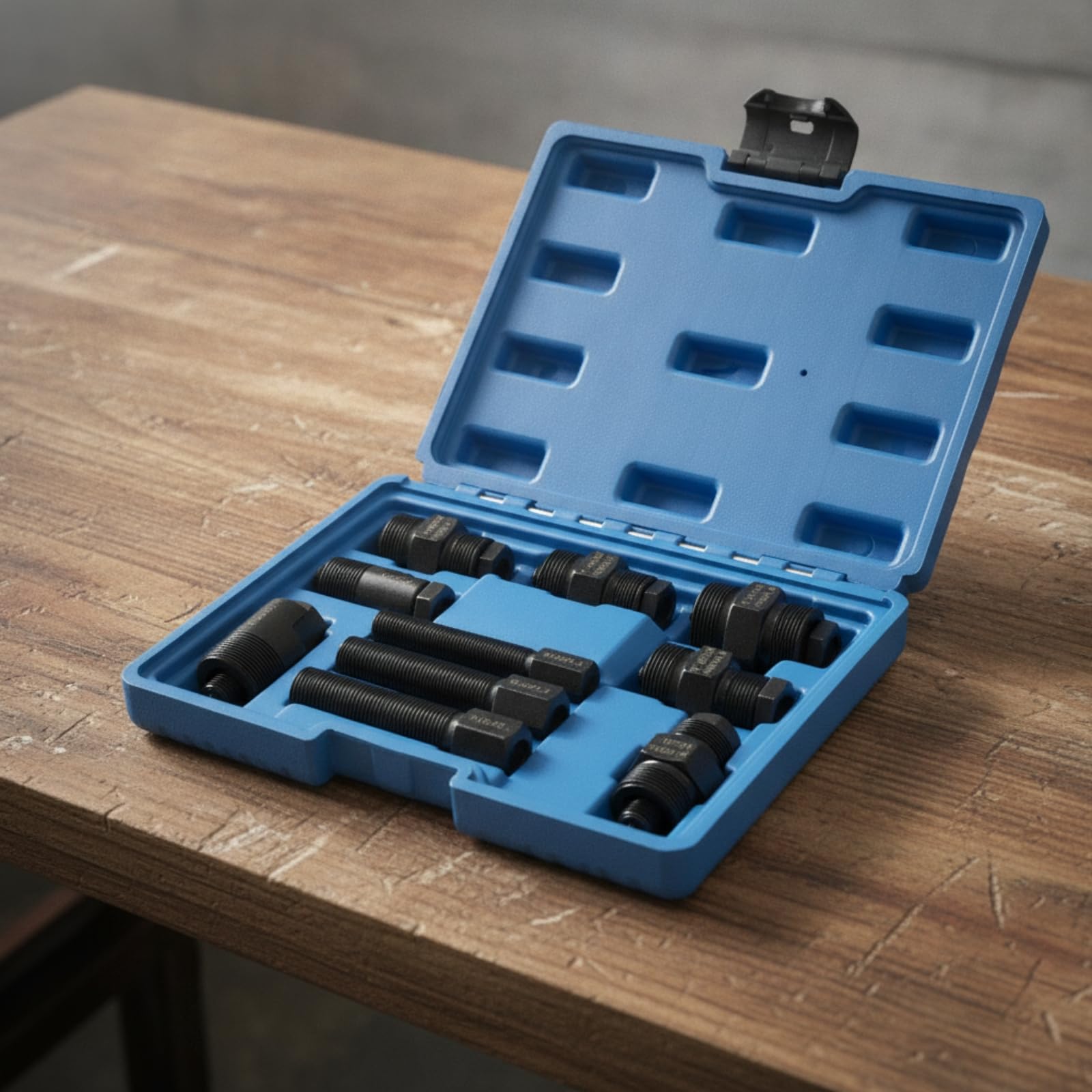 Schwungradabzieher Werkzeug Set Abzieher Gewindeadapter Kit Reparatursatz Kohlenstoffstahl Solide Konstruktion Sicheres Trennen für Motorradservice, Blau