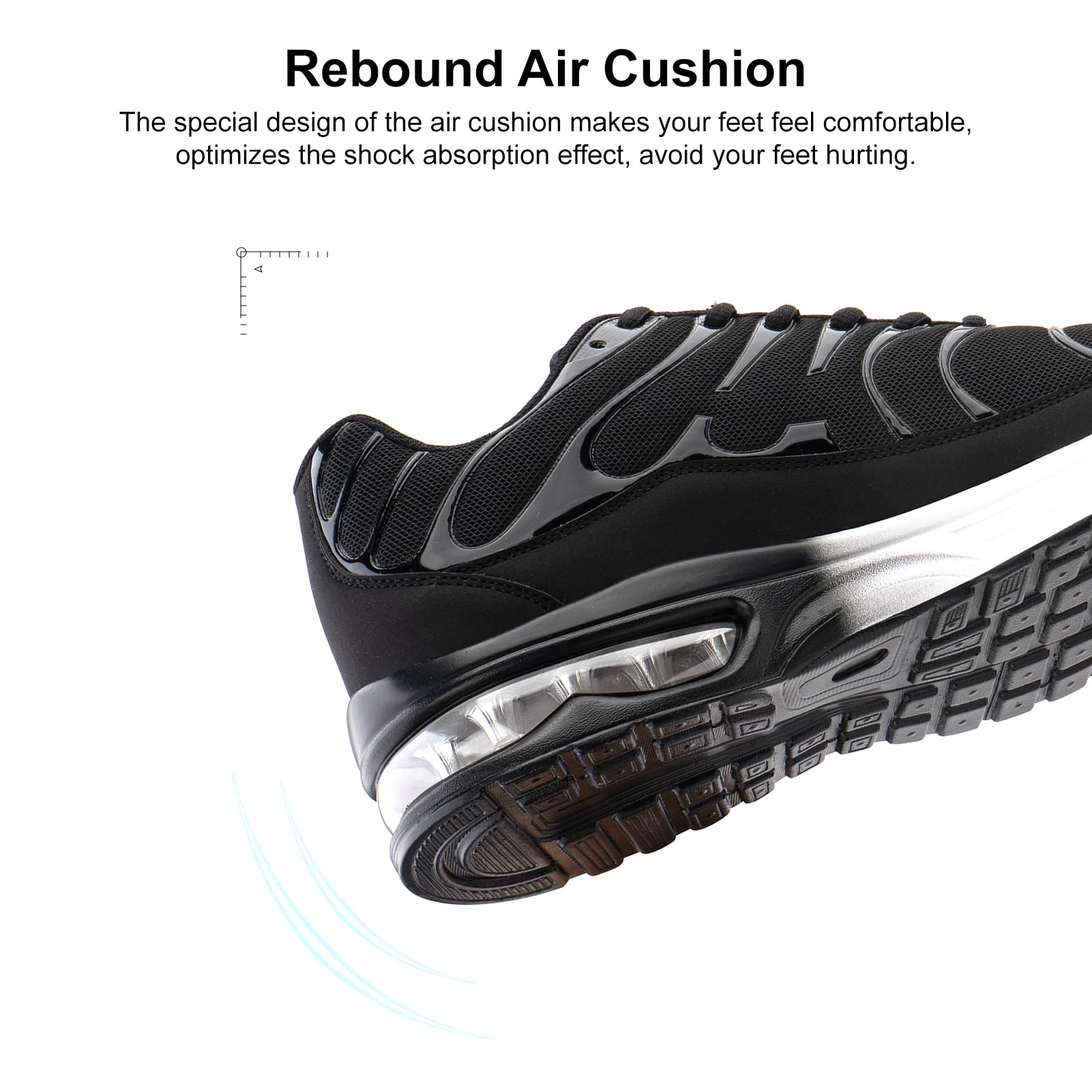 NEOKER Scarpe Running Uomo Donna Scarpe da Corsa Sneakers Scarpe Ginnastica Scarpe Trail Running Scarpe Sportive Platform Outdoor Nero Blu 36-48 EU