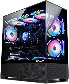 HAJAAN SuperX Gaming Desktop - Liquid Cooled Intel i7 13700F 16-Core Processor, 32GB DDR4-3200 Memory, GeForce RTX 4060 Ti 8GB GDDR6 Graphics, 1TB NVMe M.2 SSD, WiFi, Windows 11 Pro