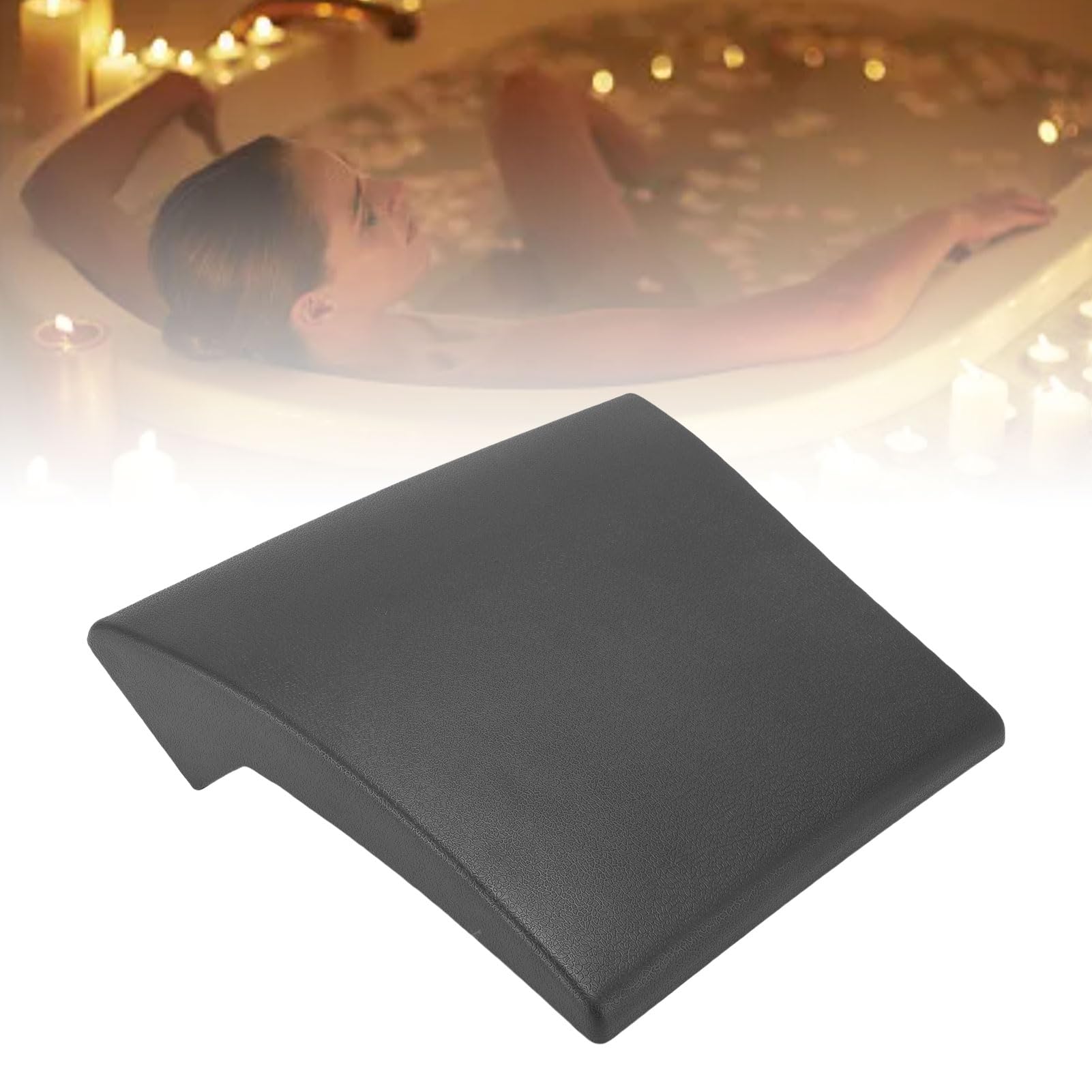 Fockety Poduszki do Wanny, Ergonomiczna Luksusowa Poduszka do Wanny z Przyssawkami do Podparcia Głowy i Szyi, Akcesoria do Kąpieli w Domowym Spa, łazienka, Wanna z Hydromasażem