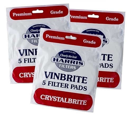 HARRIS 3 almohadillas de filtro Harris Crystalbrite, paquete de 5 unidades, uso con kit de filtro Harris Vinbrite MK3