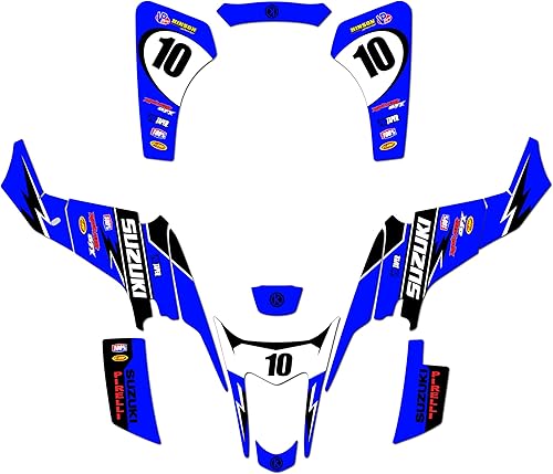 Kalair GFX Kit de gráficos para Suzuki LTZ 400 (2003-2008) Speed Series Blue 16 Mil - ATV UTV Dirt Bike Pegatinas de motocross cuádruple, accesorios