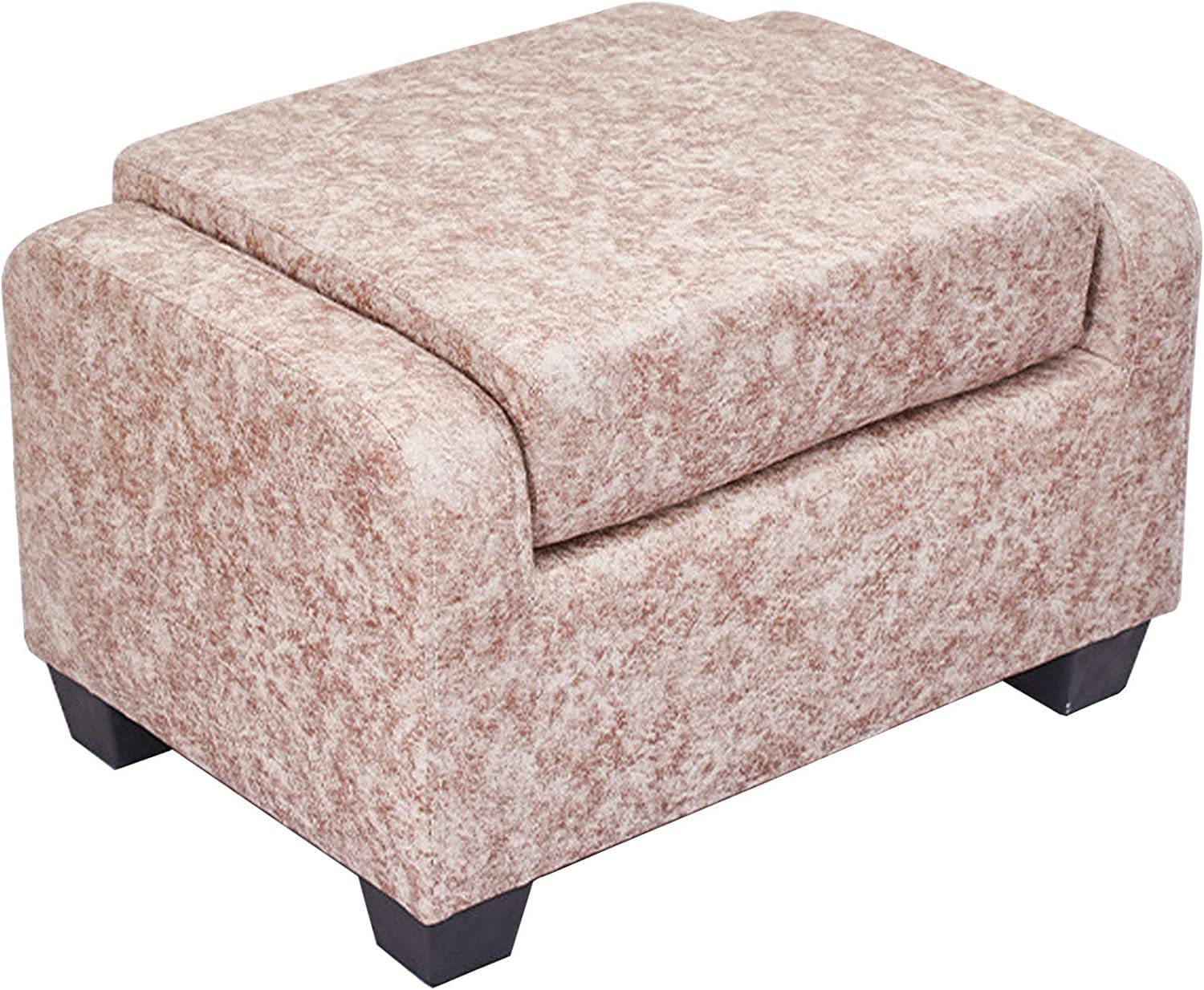 Canapé-repose-pieds 2 en 1 : tabouret bas rectangulaire et rembourré pour salon