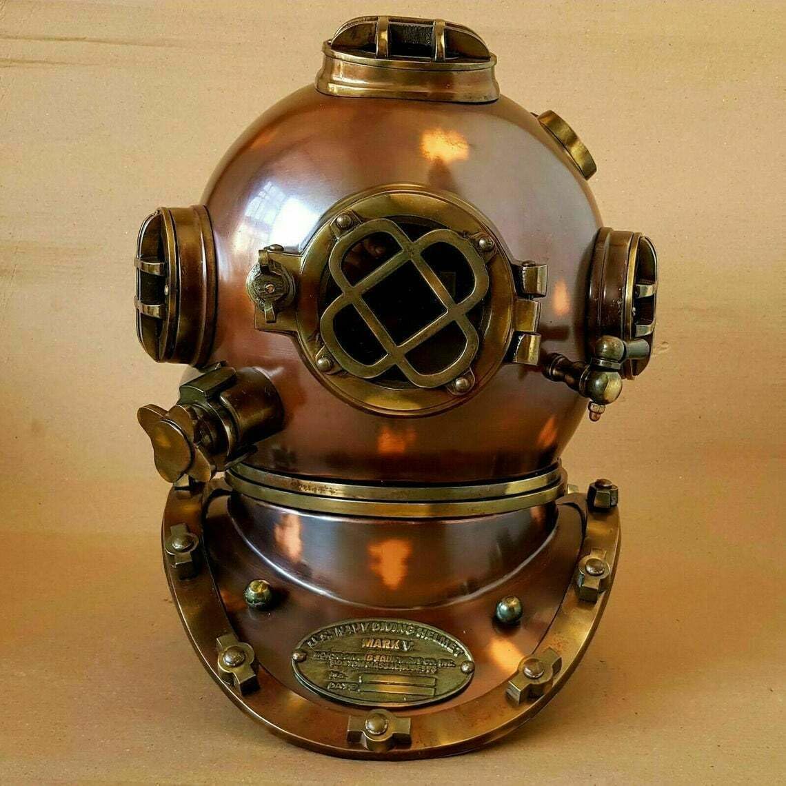 Royal Navy Diving Helmet ~ Anchor Engineering Diving Helmet ~ Marine Like Rare Antique Old Divers Helmet ~ Gift Items