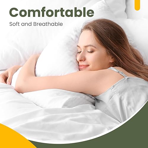 Miniatura 4 de Paquete de 2 protectores de almohada de tamaño estándar con cremallera, fundas de almohada, fundas de almohada, calidad de hotel de lujo, color