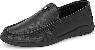 Blue Leather By Centrino Genuine Leather Men's Formal Slip on Loafers |Comfort Trendy Non Lace-Up Design |Flexible Mocassi... Price In India