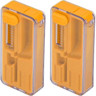 Cigarette Explosion Beads Dispenser, ABS One Hand Operation 2PCS Lightweight Bursting Beads Pusher Box for Hiking (Orange)