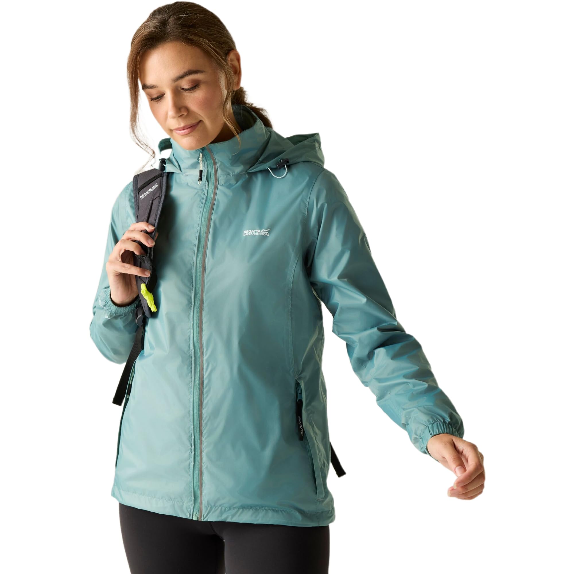 Regatta Women's Teal Corinne Iv Waterproof Packaway Jacket In | Size: 22