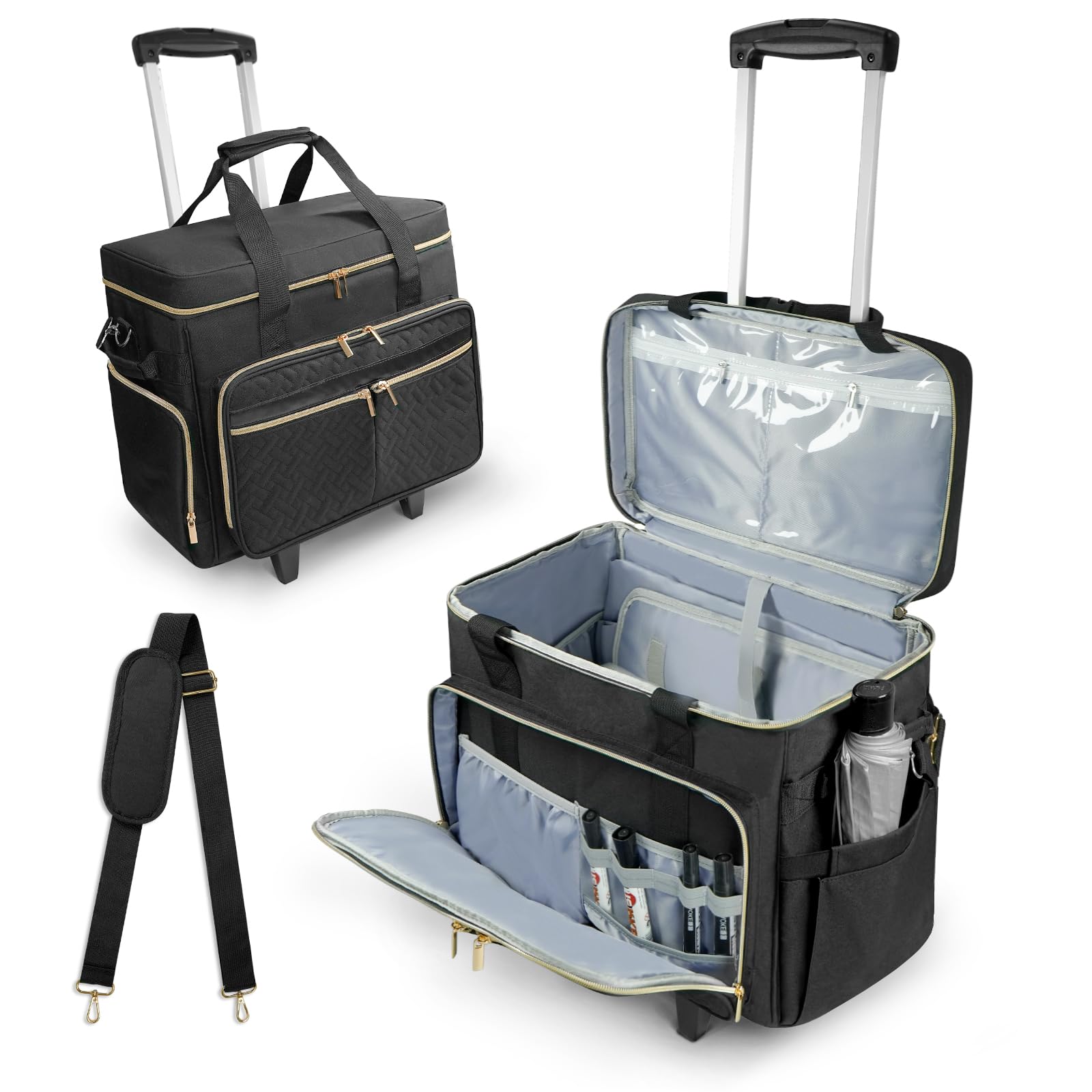 Teacher Tote Bag Rolling With Detachable Trolley, Pakistan