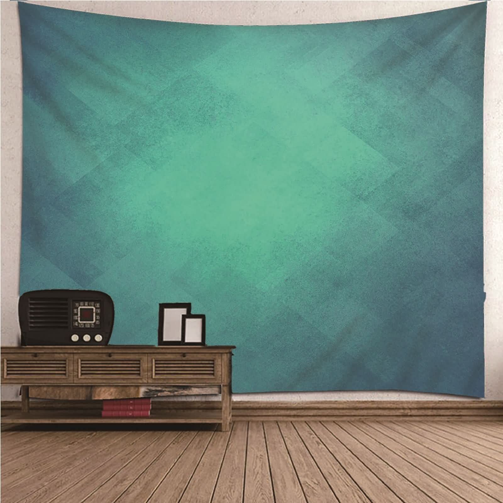 Tapiz de Tela para Pared 300x260CM,Color Sólido Tapiz Tela Pared Poliéster Verde
