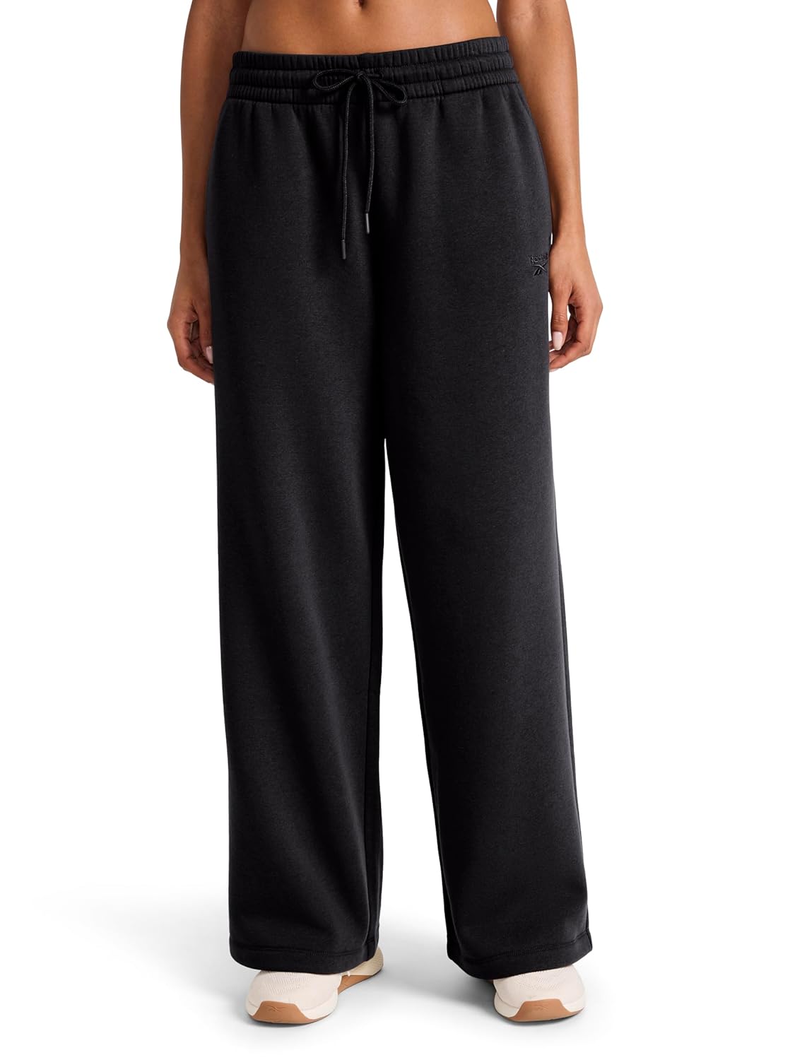 Reebok Womens Tonal Wide Leg Sweatpant Standard Fit 30 Inseam Midweight Cotton-Poly Fabric