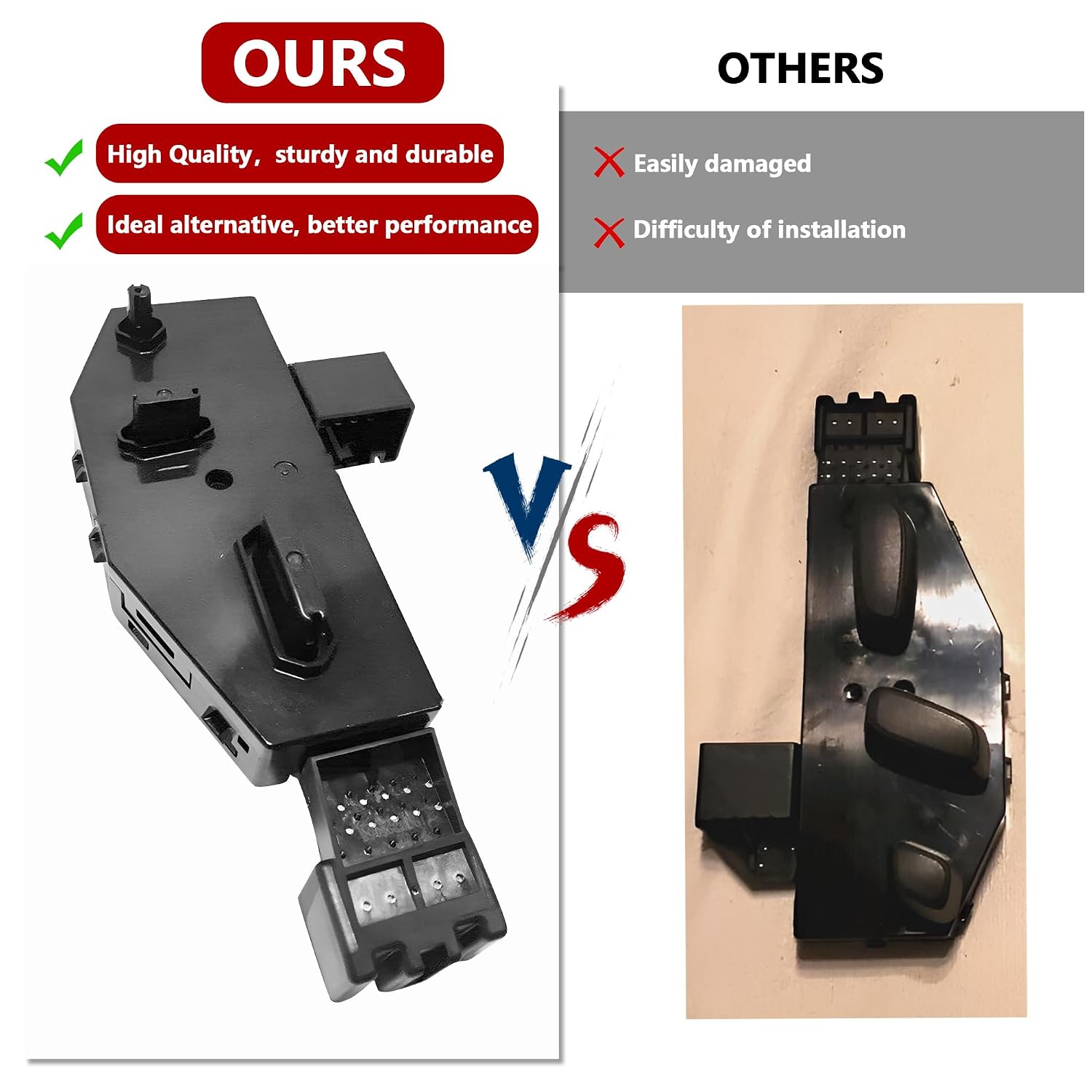 Driver Side Left Seat Adjust Switch - Seat Control Buttons for Compatible Vehicles - Direct Replacement for 23247095 - Restores Full Adjustment Functionality