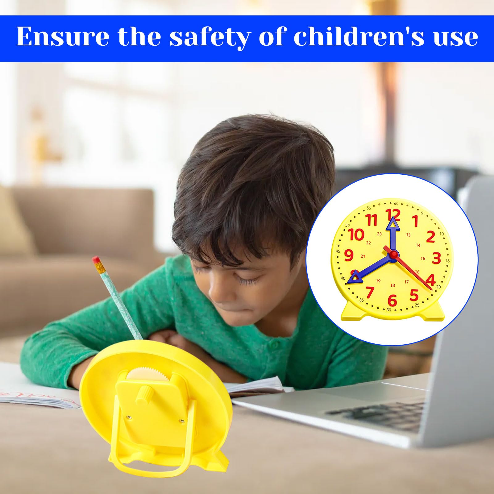 Kids Clock Learn To Tell The Time 2-Pack Kids Learning Clocks - 10cm ...