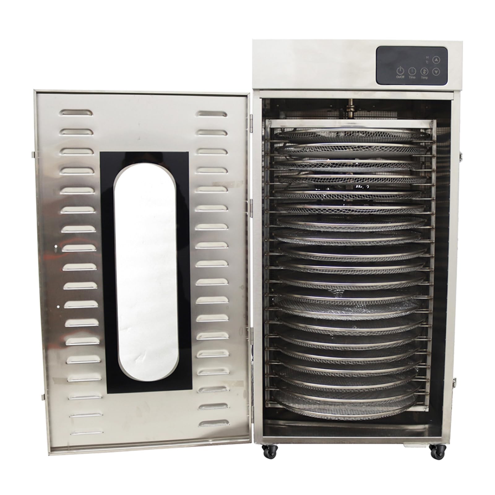 Máquina deshidratadora de alimentos rotativa de 20 capas, máquina de secado de frutas y verduras rotativas de acero inoxidable comercial, secadora de alimentos para mascotas, deshidratador 7