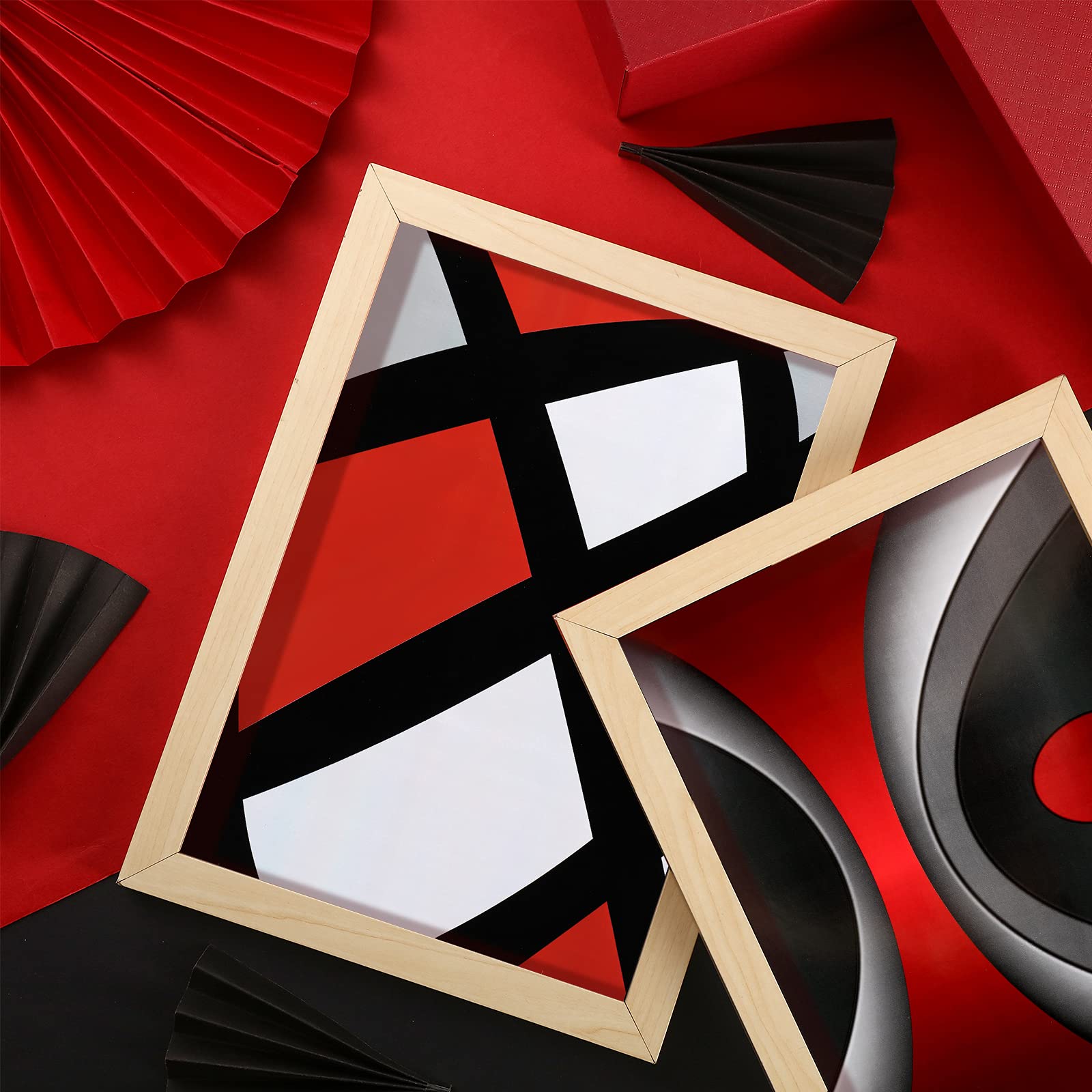 4 Bunte Streifen-Poster Im Set (30x40cm) - Moderne Abstrakte Wandkunst Zum Aufhängen
