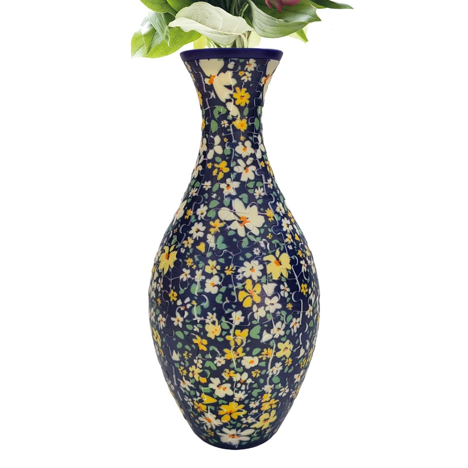 Vase de fleurs 3D Jigsaw idéal pour décorer un bureau moderne ou une chambre