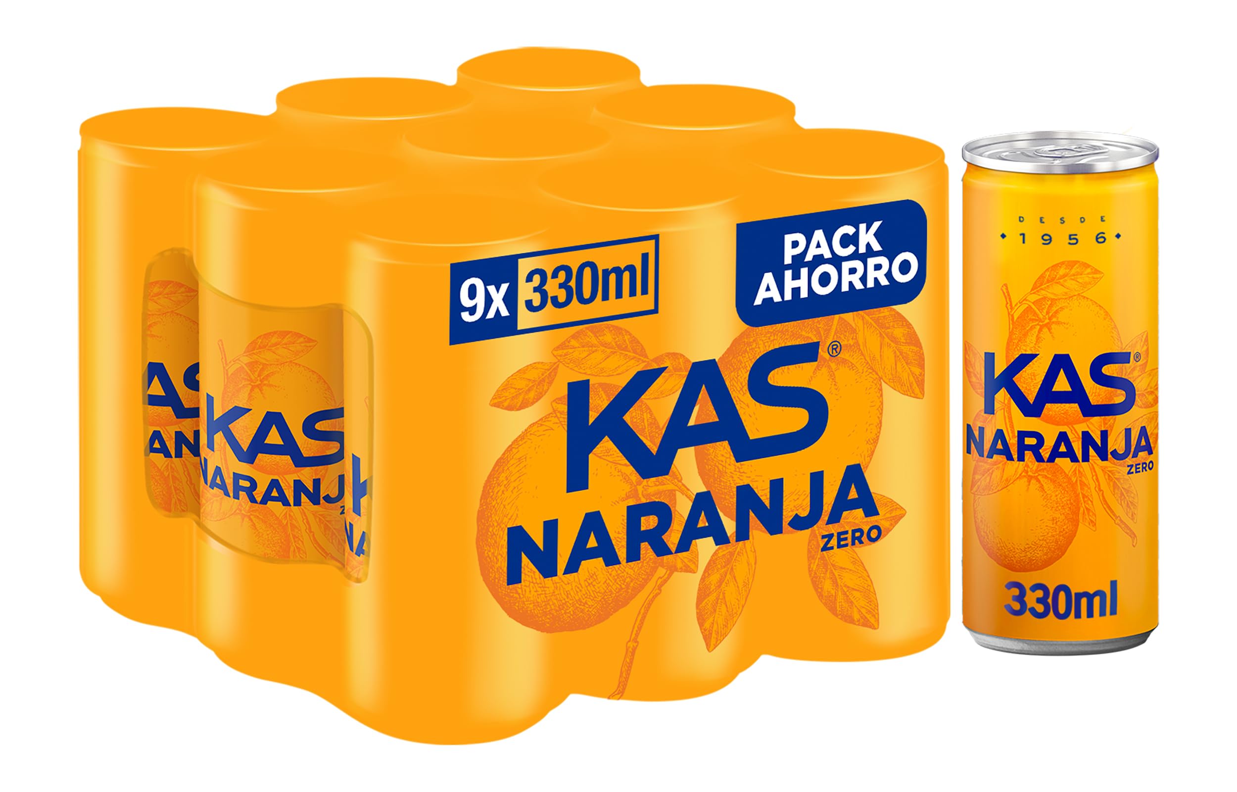 Kas naranja Refresco zumo de naranja pack 9 latas 330 ml 2.97 litros