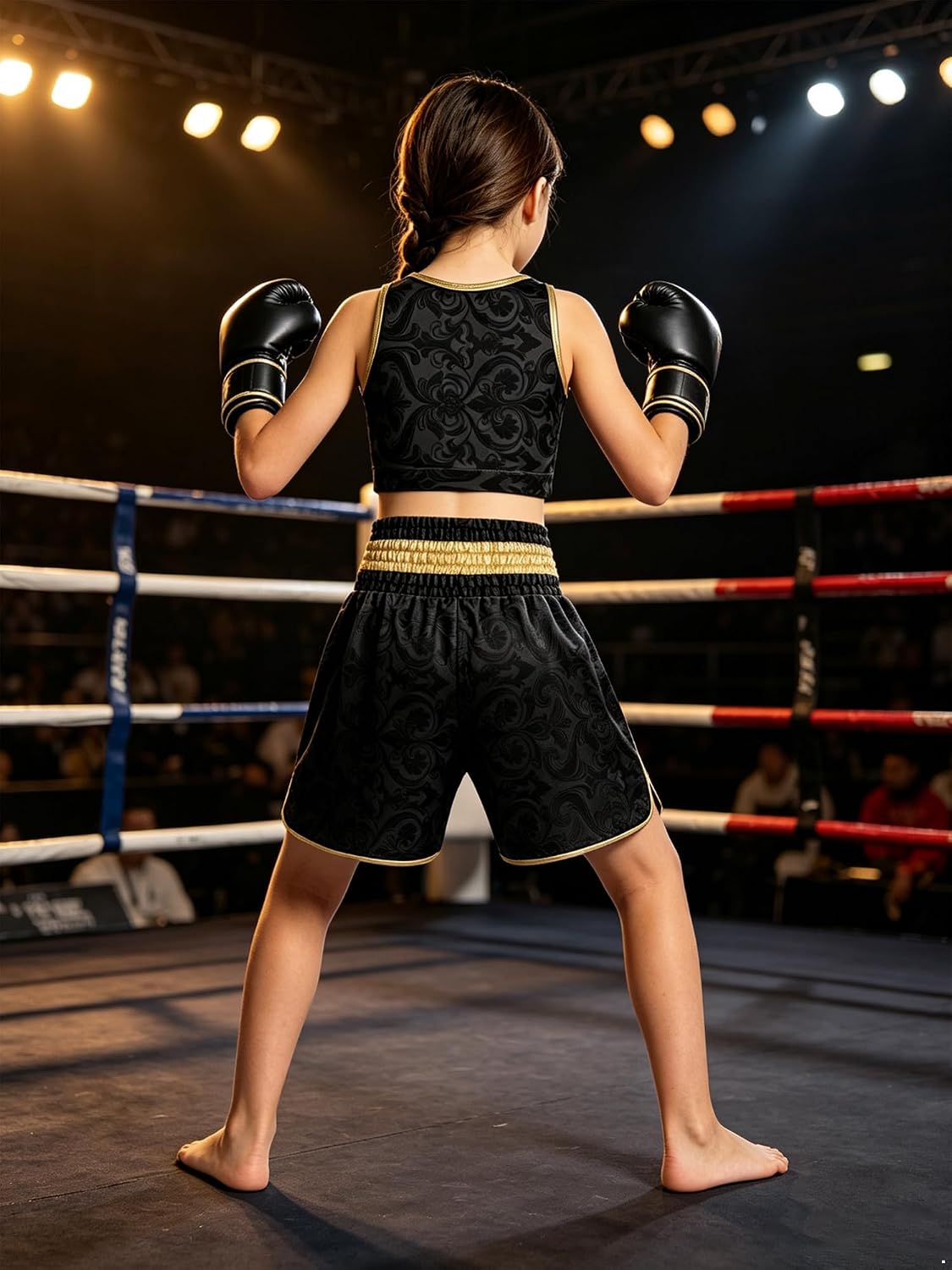 iEFiEL Girls Shorts Boxing Clothes Set Fancy Dress Up