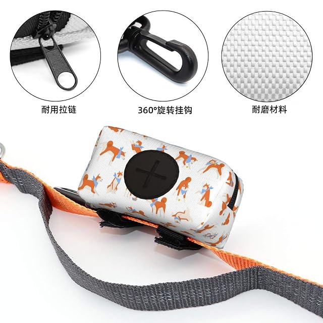 Foto 7 de 8 de Adorable Akita Inu, Dispensador portátil de bolsas de basura para excremento de perro