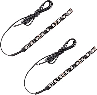 Kinstecks 2PCS 9LEDs Motorcycle LED Strip Light Bar Turn Signal Indicator Blinker Strip Lights Backup License Plate Strip ...