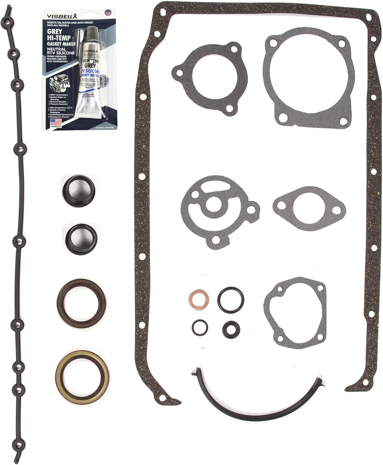 DG-8614923421 Full Gasket Set Head Bolts Compatible With/Replacement For 98-03 Chevrolet S10 Cavalier GMC Sonoma Hombre 2.2L