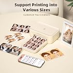 HPRT CP4100 Photo Printer - Plus 4x6 Bluetooth Instant Picture Printer with 20 Sheets & Ribbon - Wi-Fi, Premium Dye Sublimation - 300 DPI Display Resolution - Editing App for Fun, Creative Photos